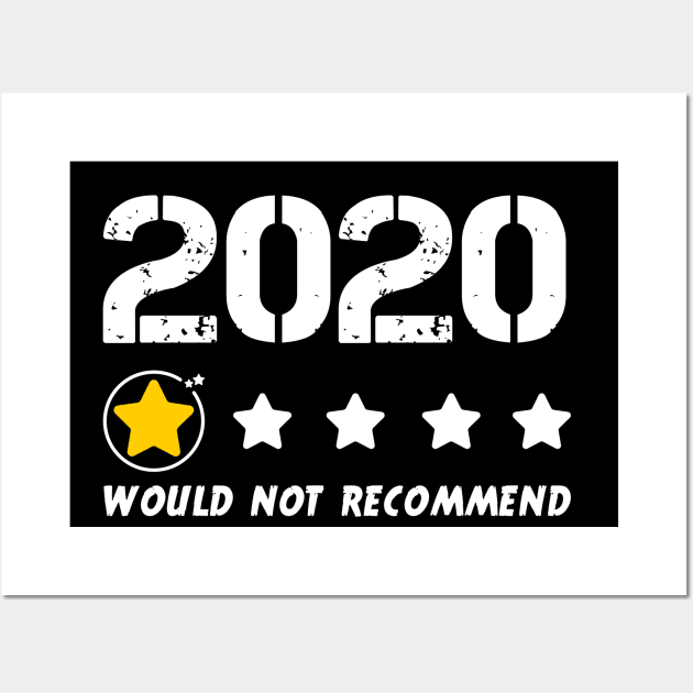 Would Not Recommend 2020 One Star Review Wall Art by potch94